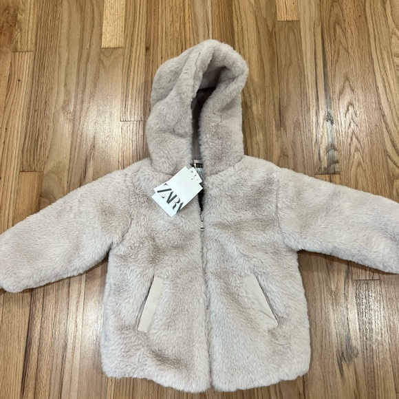 Zara girl faux fur jacket - Picture 4 of 5
